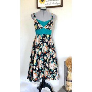Ginger Lamb Sorella Floral Green Midi Dress